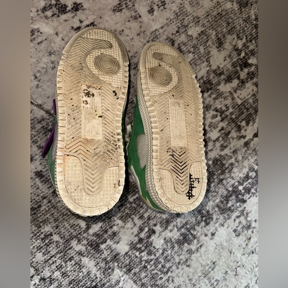 Off White Shoe Size 42 AS IS Green & White Suede Two Tone Sneaker Men's Shoes - Picture 6 of 6